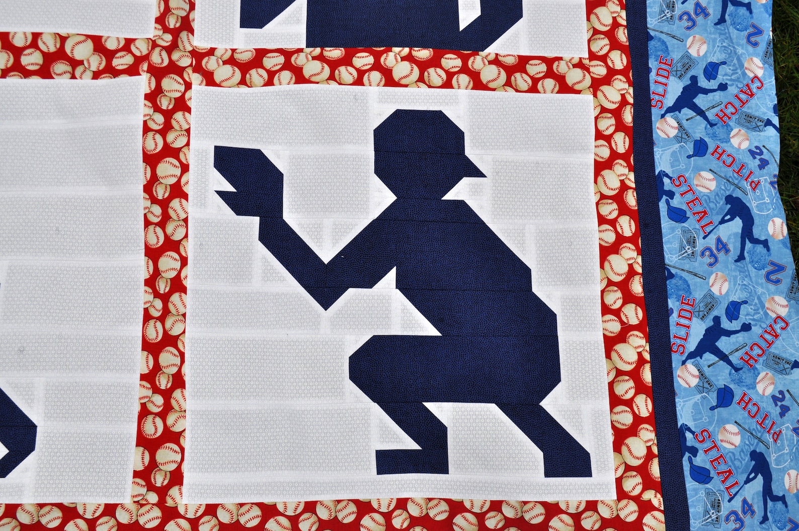 Twin Size Baseball Quilt Pattern 6 Baseball Silhouette Blocks - Etsy