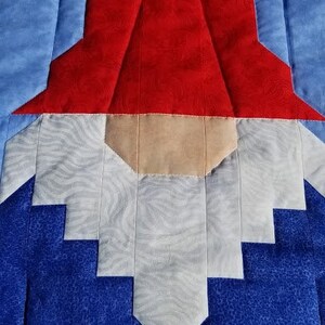 Gnome Quilt Pattern, Multiples sizes baby quilt 36x42 and lap quilt 48x56, Pieced quilt pattern great for Beginners, 6 page color PDF image 5