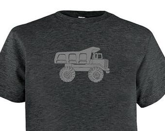 Dump Truck Tshirt - Kids Construction Shirt - Tee - Youth Boy Shirt / Super Soft Kids Tee  - PolyCotton Blend - Great Boys Gift or Girls