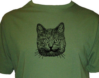 Cat Shirt - Mens Cat Shirt - Mens Organic Shirt - Lolcats Cat Meme - Gift Friendly