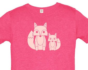 Fox Shirt - Multiple Colors Available - Kids Fox T shirt - PolyCotton Blended Kids Tee - Gift Friendly - Fox Shirt for Boys or Girls