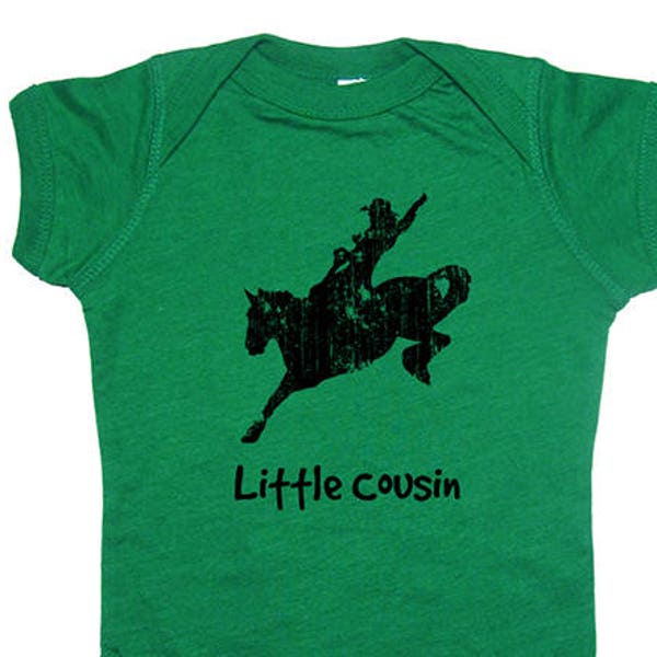 Baby Cousin Shirt - Cowboy Rodeo Horse Little Cousin Baby Shirt - Top - Baby Boy 0-6 mo, 6-12 month, 12-18 month, 18-24 month - Lil Cuz