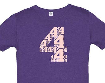 Birthday Shirt - 4 year old shirt - 4th Birthday - Number Shirt - Birthday Girl - Party - Kids Tshirt age 4 - Gift Friendly