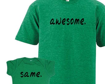 Matching Tees Father Son Shirts Father Daughter Shirts, Fathers Day gift idea, new dad shirt awesome same gift dad gift for dad 1 2 3 kids