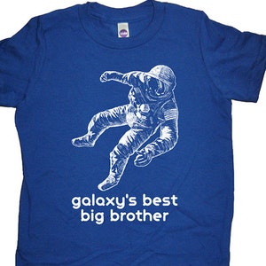 Big Brother Shirt - Kids Astronaut Galaxys Best Big Brother Mars T Shirt - Outer Space Tee Shirt Sizes 2T, 4T, 6, 8, 10, 12 - Gift Friendly