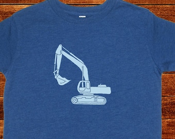Truck Shirt - Kids Shirt Digger - Excavator - Boys shirt , Girls Shirt - Many Colors Gift Friendly Kids digger tee - 2T 3T 4T 5 XS S M L XL