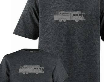 Matching Father Son Shirts, Fire Truck T shirts, Christmas gift, new dad shirt, father daughter, gift for dad, fireman, match dad