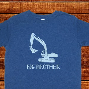 Big Brother Shirt Kids Big Brother T Shirt More Colors Available Kids Big Brother Digger T shirt Sizes 2T, 3T, 4T, 5T, XS, S, M, L, XL afbeelding 1