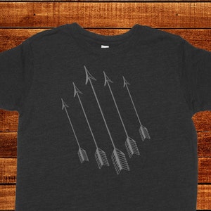Arrows Kids Shirt - 8 Colors Available - Kids Arrow with Feathers T shirt Sizes 2T, 3T, 4T, Youth XS, S, M, L, XL - Gift Friendly