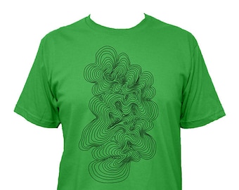 Geometric Shirt - Geometric Topographic Map Mens Tshirt - 4 Colors Available - Mens T Shirt - Gift Friendly