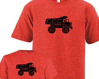 Matching Father Son Shirts, Dump Truck T shirts, Christmas gift present, new dad shirt, father daughter son, matching family tees tshirt