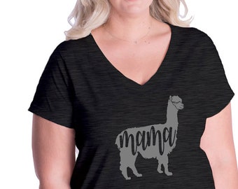 Mama Llama with Plus Sized Shirts available - Mommy and Me - Matching Whole Family T Shirts -Brother Sister Baby Shirts Mom Matching TShirts