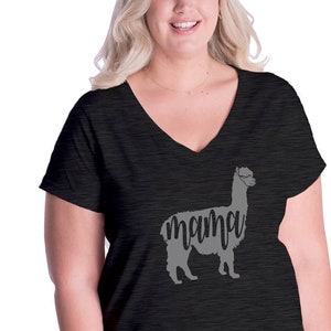 Mama Llama with Plus Sized Shirts available Mommy and Me Matching Whole Family T Shirts Brother Sister Baby Shirts Mom Matching TShirts image 1