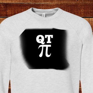 QT Pi Cutie Pie Math Sweatshirt Gray & Black Long Sleeved Adult S M L XL Men Women Mom Adult Teen Teenager Blackout Christmas Gift Present