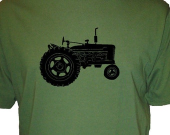 Mens Farm Shirt - Tractor T Shirt - Farming / Farmer Mens Organic Cotton and Organic Bamboo TShirt - Great Gift Idea for Farmers