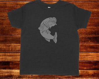 Fishing Shirt for Kids Different Colors Available Girls Shirt or Boys Shirt  Bass Fish T Shirt Toddler 2T, 3T, 4T, Youth XS, S, M, L, XL 