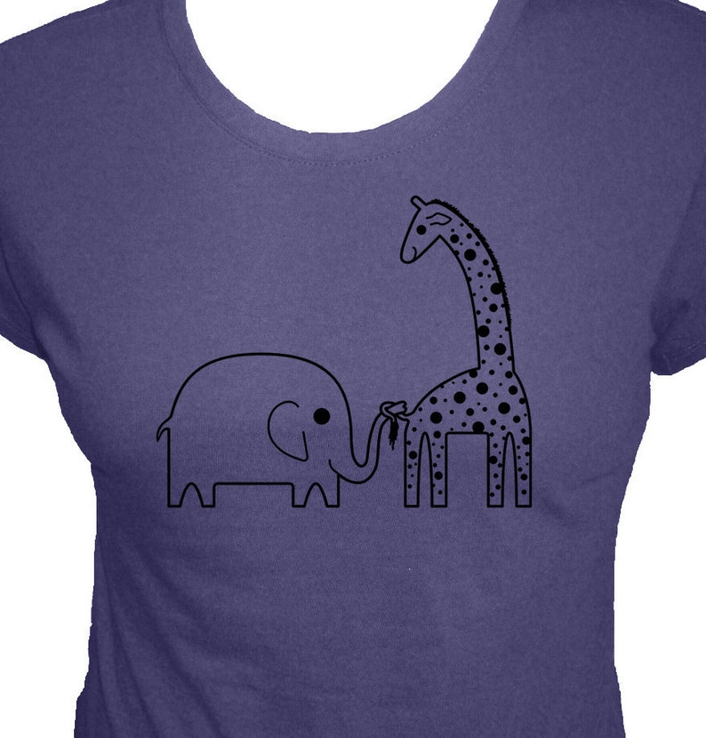 Elephant and Giraffe Shirt Ellie Elephant and Ginnie Giraffe - Etsy