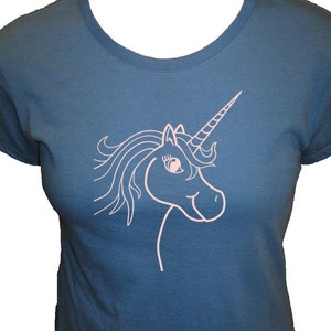 Unicorn Shirt Womens Shirt Available in 4 Colors Womens Organic Bamboo and Cotton T Shirt Gift Friendly image 2