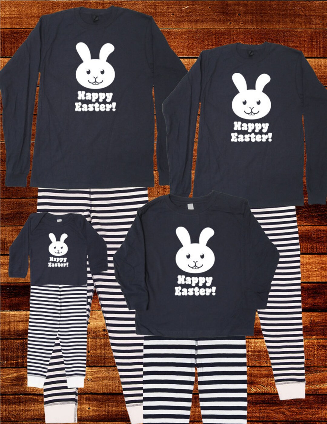 Family Matching Pajamas Happy Easter Family Pajama Set Holiday Matching