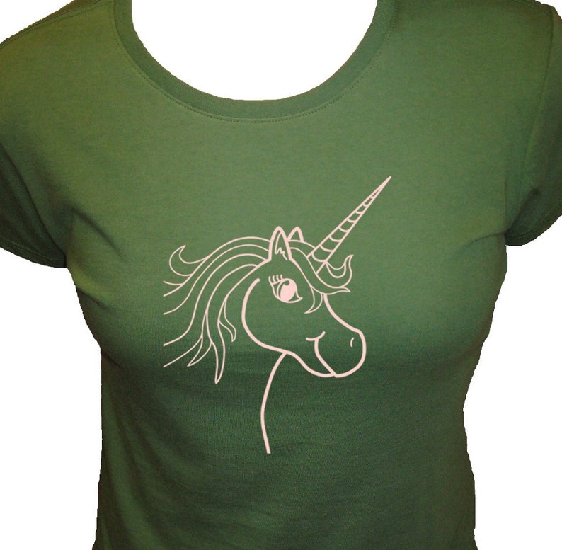 Unicorn Shirt Womens Shirt Available in 4 Colors Womens Organic Bamboo and Cotton T Shirt Gift Friendly image 3