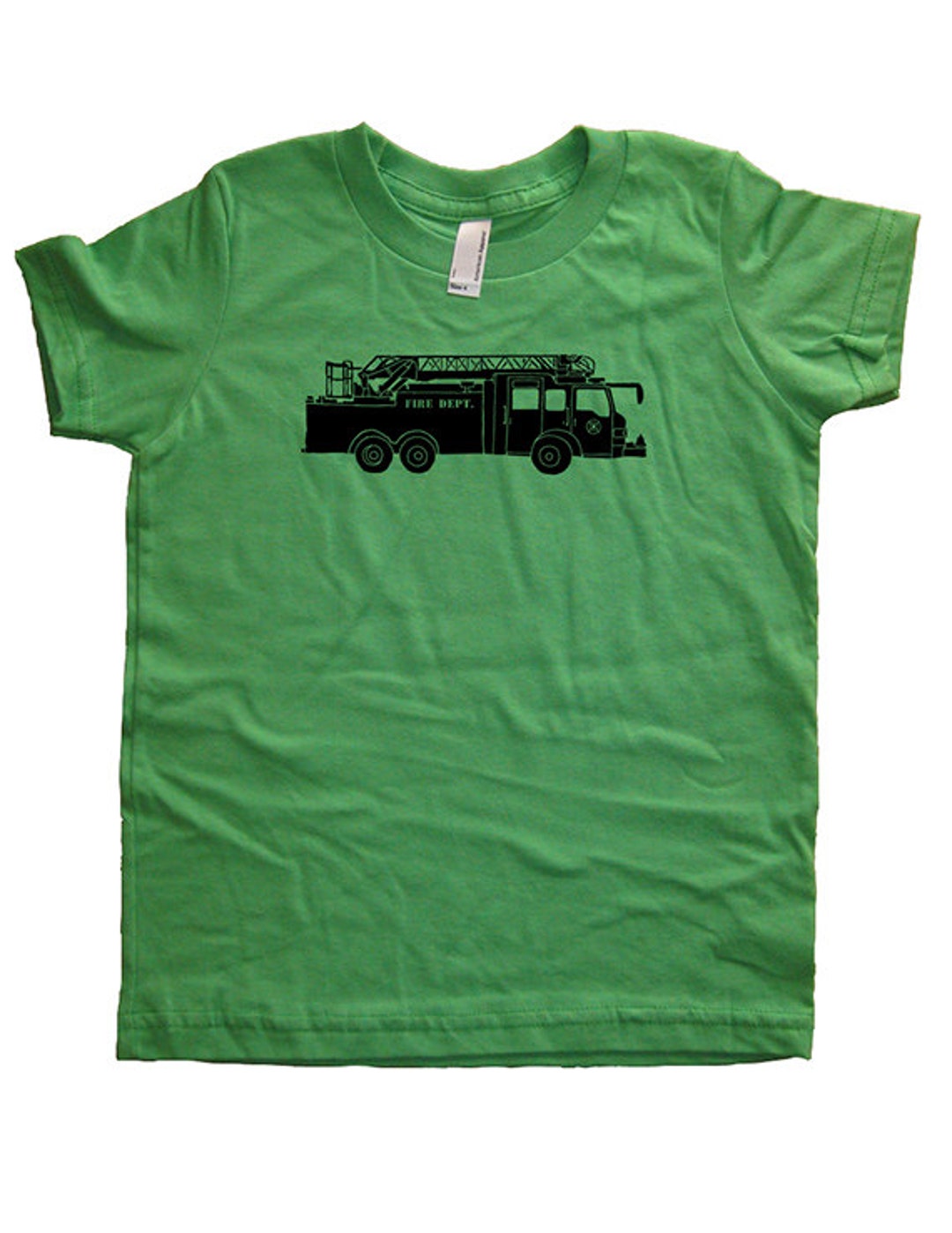 Fire Truck Shirt Kids Shirt Firefighter Engine Big Truck Boys Shirt