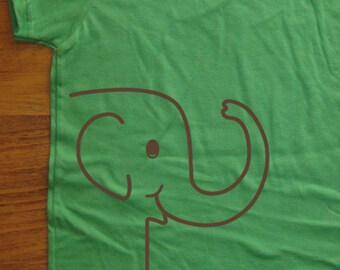 Kids Shirt - Elephant Shirt - Girls Shirt Boys Tshirt - 7 Colors Available - Sizes 2T, 4T, 6, 8, 10, 12 - Great gift for boy or girl