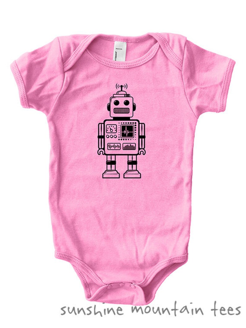 Robot Baby Shirt Geek Robot Truck Baby Shirt Baby Shirt Etsy