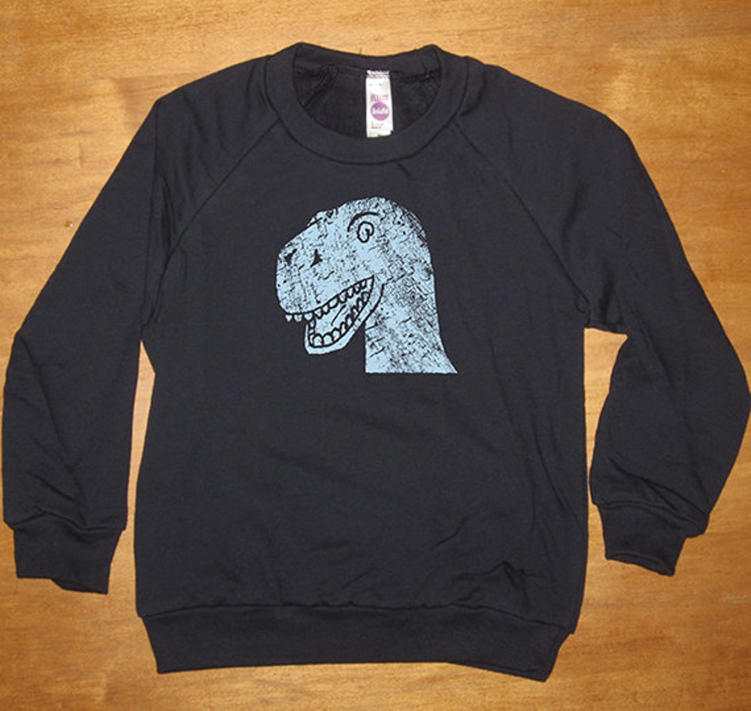 Dinosaur Shirt Kids Sweatshirt T Rex Dino Head Girls or Boys Long ...