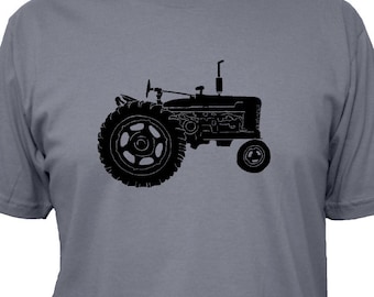 Farming Shirt - Tractor Mens Shirt - 3 Colors Available - Mens Cotton TShirt - Gift Friendly - Mens Farmer T Shirt