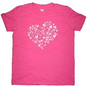 Heart TShirt Kids - Adorable Hearts Girls Shirt - Heart of Love - Present / Gift - Tee T Shirt Top - Valentine's Kids T Shirt Gift Idea