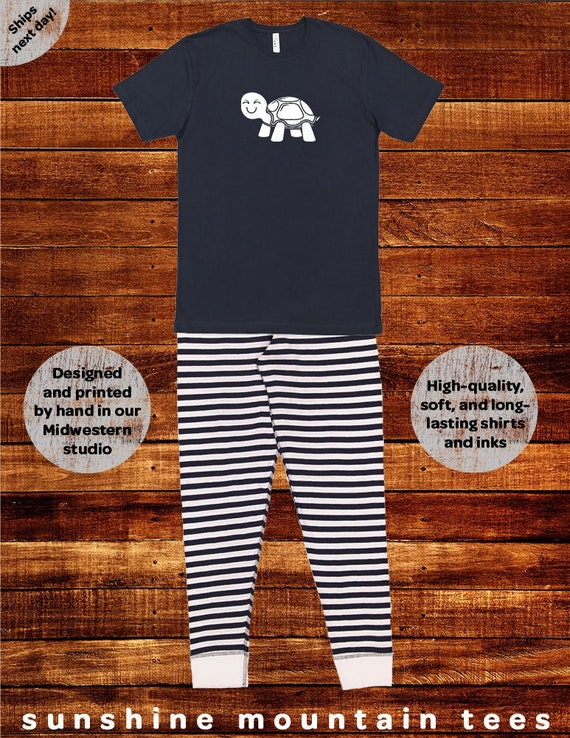 Turtle Pajamas Family Matching Turtle Pajama Set Fathers Day PJ Men Women  Boy Girl Child Kid Baby Matching Pj Set Pants Shirt Long 