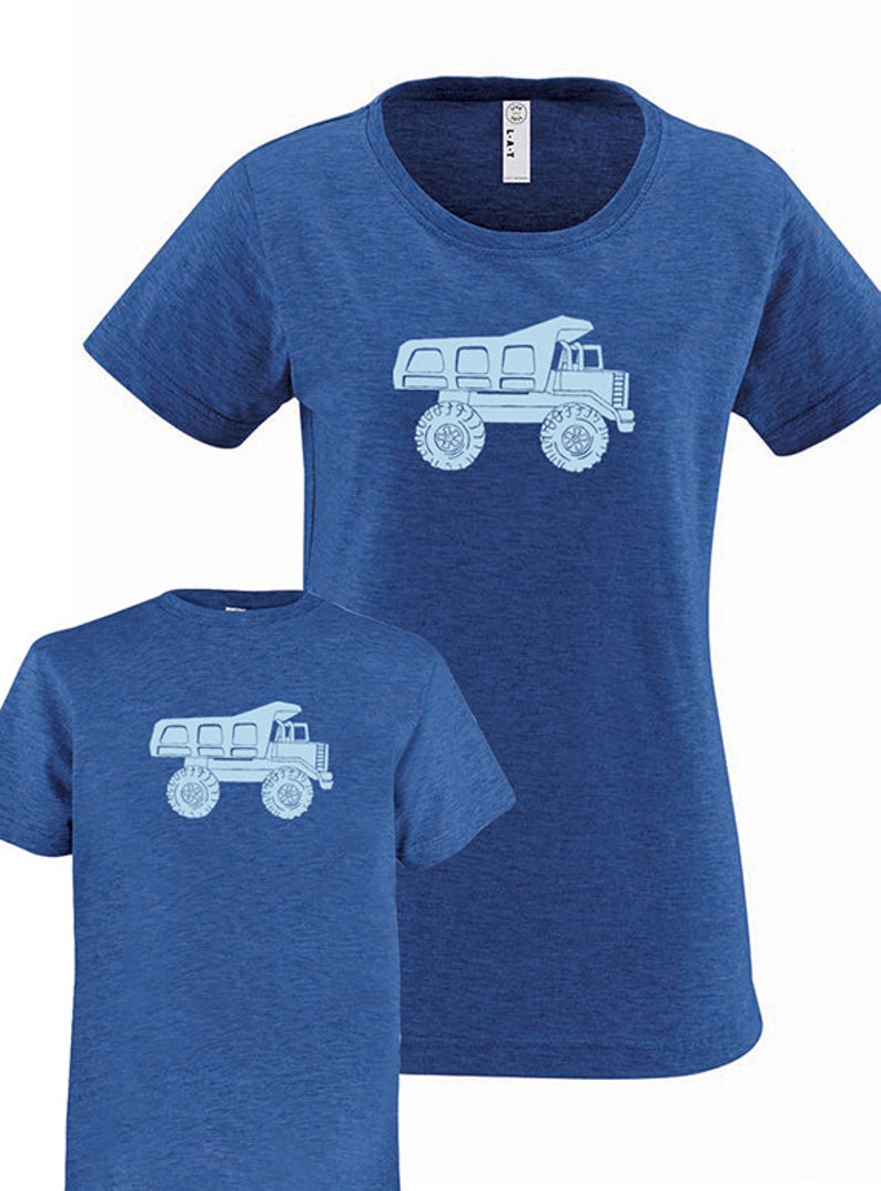 Matching Father Son Shirts, Dump Truck T shirts, Christmas gift present, new dad shirt, father daughter son, matching family tees tshirt image 8