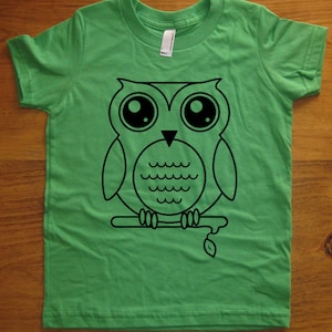 Owl Shirt - Oscar the Owl T Shirt - 8 Colors Available - Kids Tshirt Sizes 2T, 4T, 6, 8, 10, 12 - Gift Friendly - Boys or Girls Owl TShirt