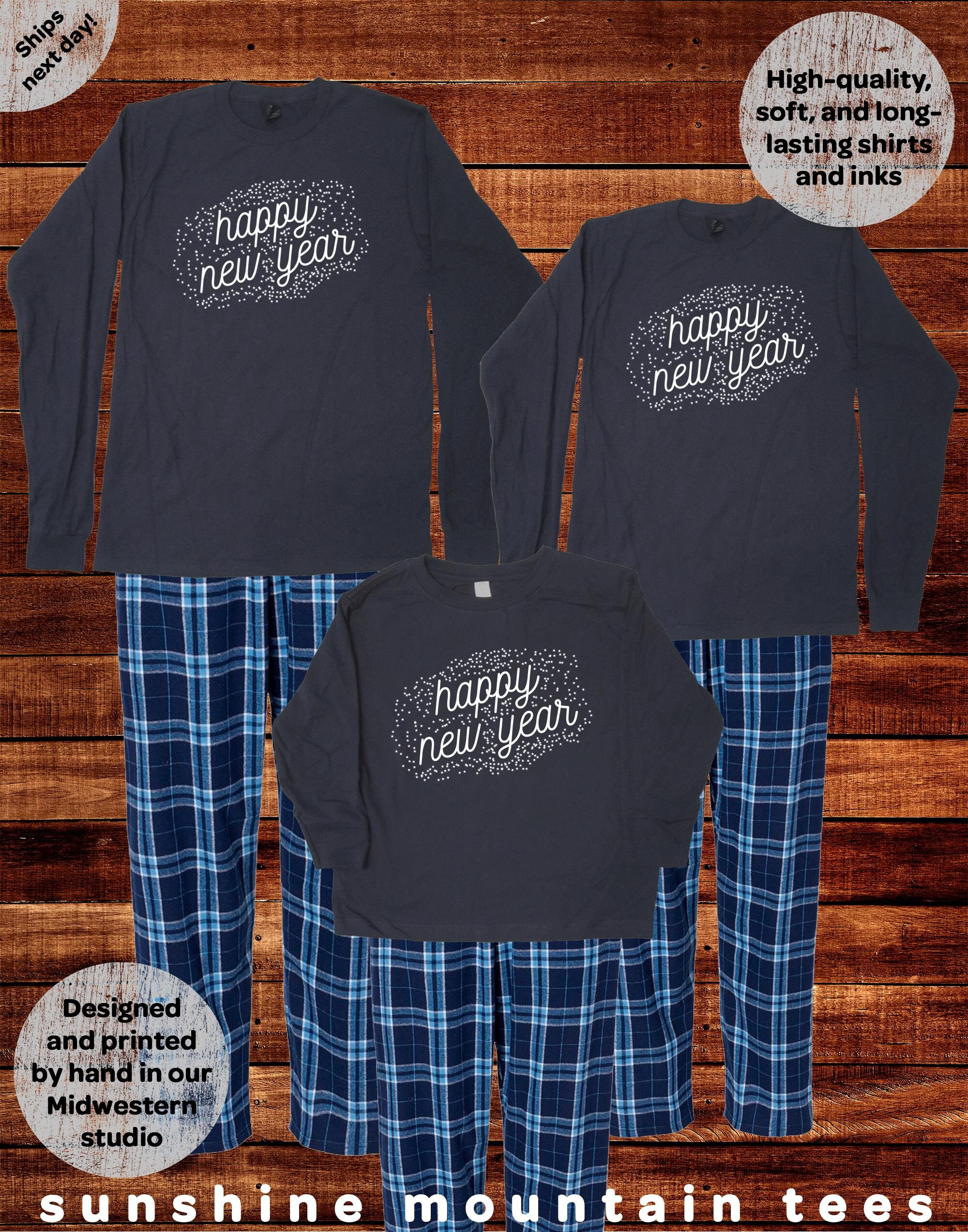 Happy new year family pajamas hotsell