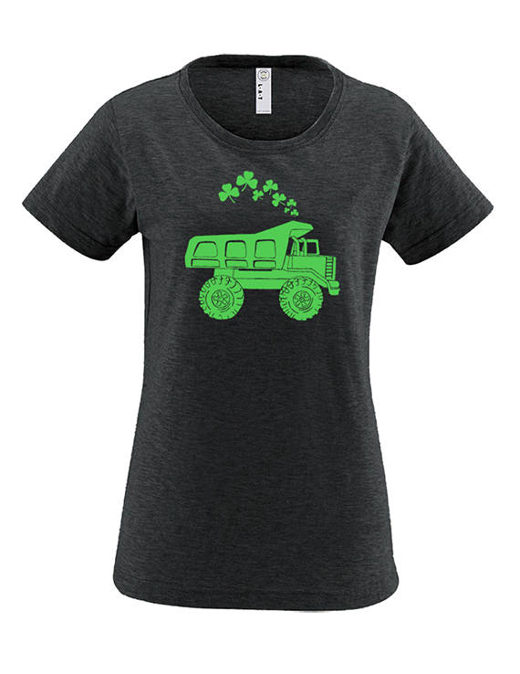 Womens St Patrick's Day Dump Truck Shamrock Shirt Womens | Etsy