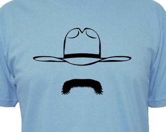 Mustache Shirt - Sarsaparilla, Please - Cowboy Mustache - 5 Colors Available - Mens Cotton T Shirt - Gift Friendly