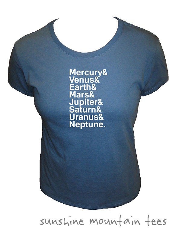 Planet Solar System Shirt Womens Organic Shirt Mercury | Etsy