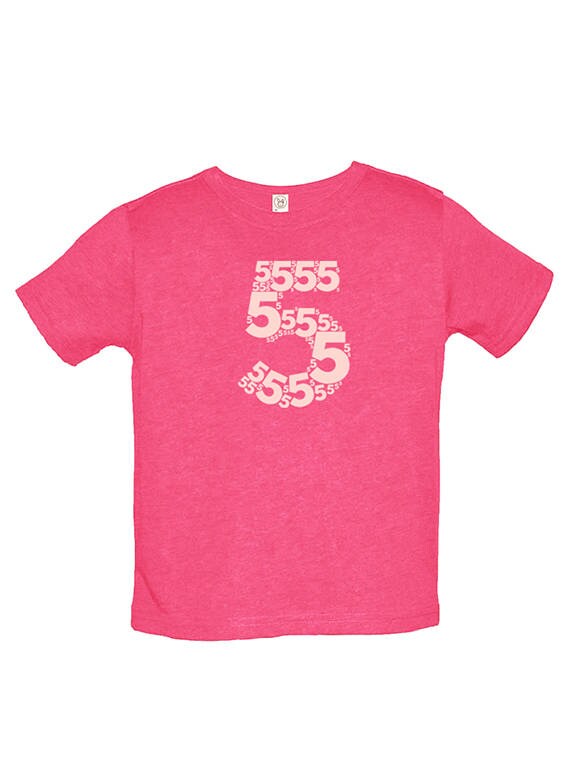 Birthday Shirt - 5 Year Old Shirt - 5th Birthday - Number Shirt