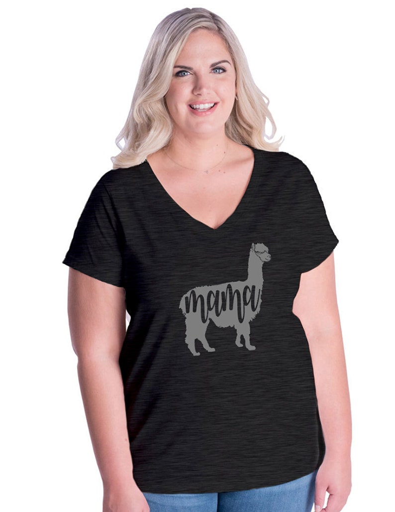 Mama Llama with Plus Sized Shirts available Mommy and Me Matching Whole Family T Shirts Brother Sister Baby Shirts Mom Matching TShirts image 1