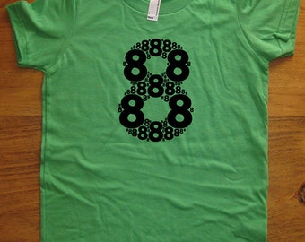 Birthday Shirt - 8 year old shirt - 8th Birthday - Number Shirt - Birthday Boy, Birthday Girl - Party - Kids Tshirt Size 10 - Gift Friendly