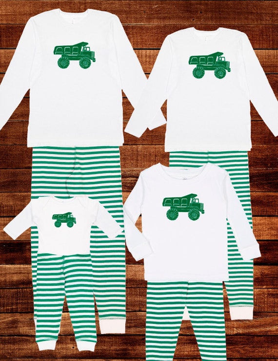 Fathers Day Dump Truck Pajamas Family Pajamas Construction Boys Holiday Set Mom Dad Men Women Boy Girl Son Daughter Pjs Pajama