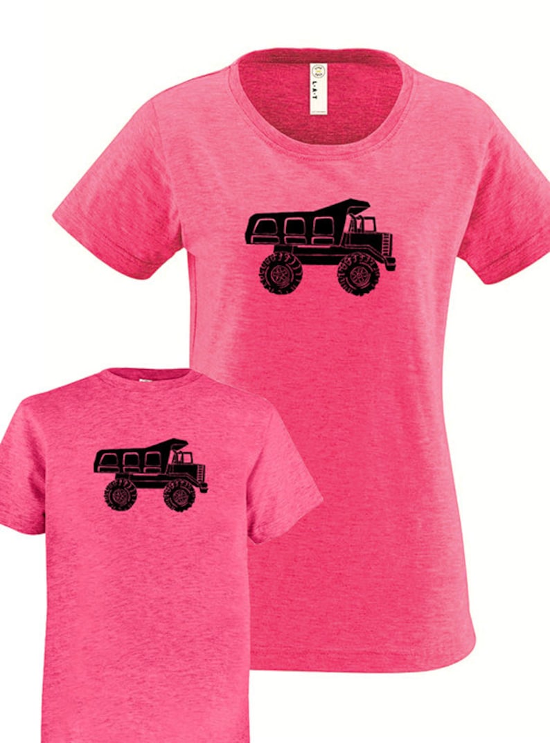 Matching Father Son Shirts, Dump Truck T shirts, Christmas gift present, new dad shirt, father daughter son, matching family tees tshirt image 9