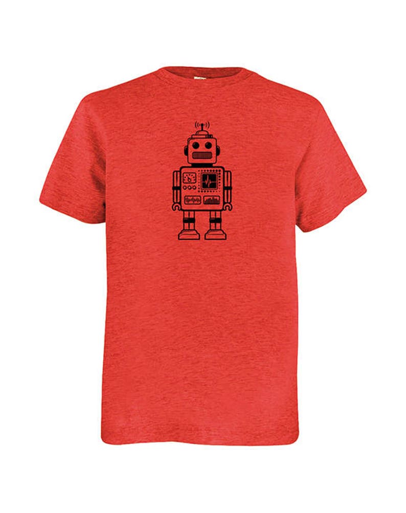 Red robot tshirt main image 1