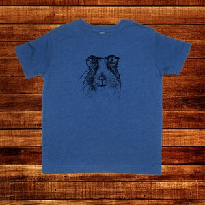 Guinea Pig Face Kids Shirt T Shirt Guine Pig Pet Tee Tshirt Guinea Great Valentines Present Gift T Shirt Boys Girls 2T 3T 4T 5 XS S M L XL Blue