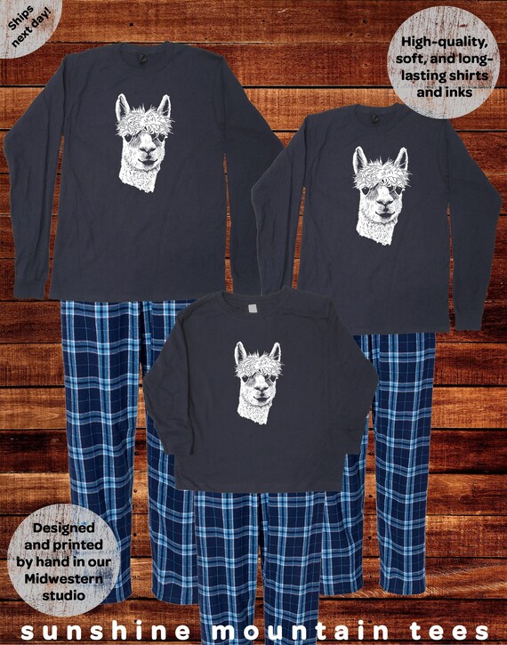 Llama flannel pajamas sale