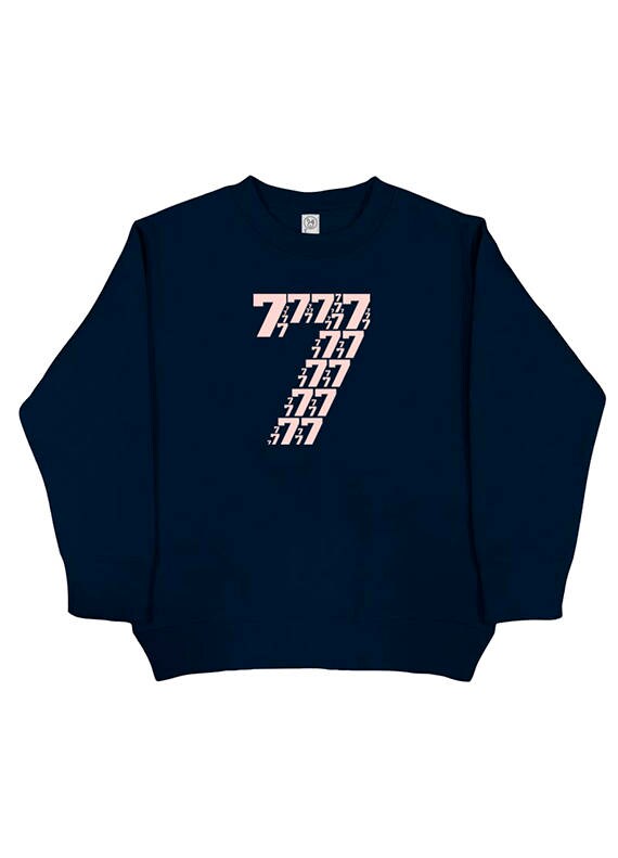 Birthday Shirt 7 for Girl or Boy Different Ink Colors Number 7 Seventh Birthday Sweatshirt Long Sleeved Shirt Fleece Gift Friendly