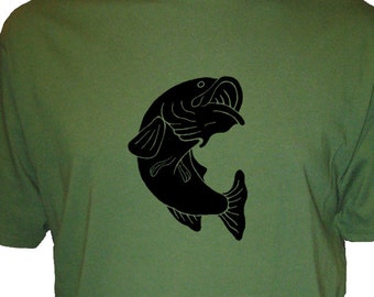 Fishing - Fish - Fishing Shirt - Mens Organic Shirt  - Gift Friendly - Great Fathers Day Gift