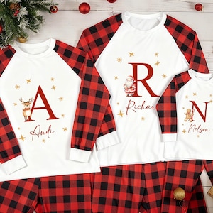 Personalized Family Christmas Pjs, Matching Family Pjs, Christmas Matching Sweater, Couple Pajamas, Xmas Eve Outfits, Christmas Family Gifts