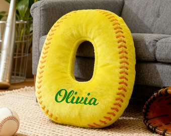 Benutzerdefinierte Softball-Mädchen Geschenke, personalisierte Softball-Kissen mit Namen, Softball-Namen-Kissen-Geschenk, Softball-Mama-Geschenk, Softball-Fans Geschenk für sie