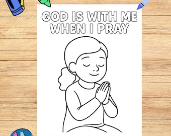 Prayer Coloring Pages for Kids: Bible Verse Christian Activity (Printable)
